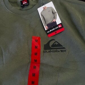 Quiksilver Olive Sweatshirt with Logo- Mens Medium - NWT